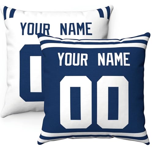 Image of ANTKING Throw Pillow 2 Pack Custom Any Name and Number Personalized Gift for Men Women Boys