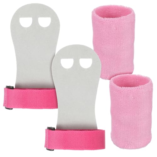 LIOOBO Youth Weightlifting Gloves Palm Protection M Size Gymnastics Hand Grips Sturdy Non-Slip Leather Wrist Support for Exercise and Sports