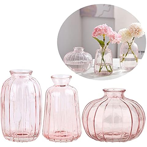 Jarrones De Vidrio, 3 Piezas Jarrones Decorativos Cover