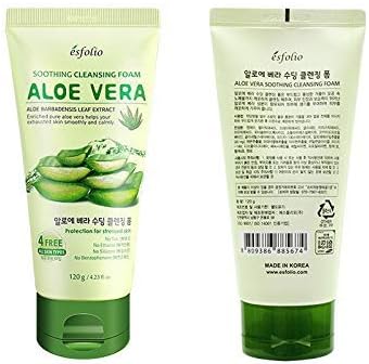 Esfolio Aloe Vera Face Washing Cream Water Moist And Deep Cleansing Foam Cleansing, 120g