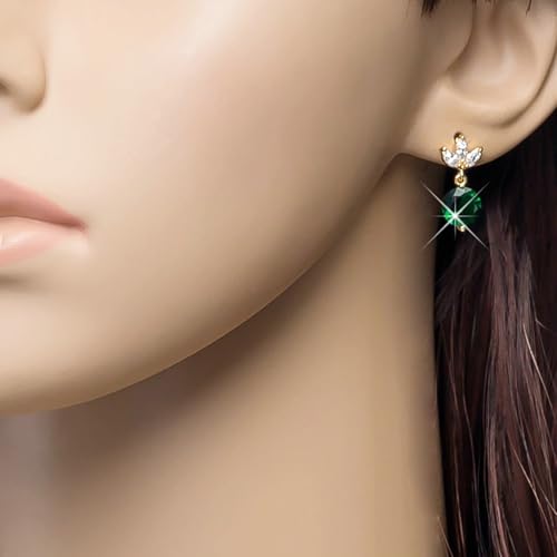 Boucles d'oreilles Feng Shui moissanite or 14 carats le cadeau idéal pour femme - 4
