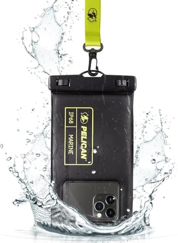Pelican Marine Waterproof Phone Pouch (Regular) - Black/Hi-Vis Yellow