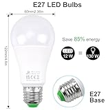 DUSKTEC Alexa Light Bulbs 130W Equivalent, 12W E27 Bluetooth Smart Bulb Warm White to Daylight Dimmable, Light Bulb Screw with Timer & APP Control for Bedroom Living Room, A60 Led Bulb (2 Pack) - Image 7