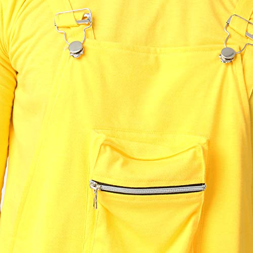 Image of Black Collection Solid Men Dungaree Style Full Sleeve T-Shirt