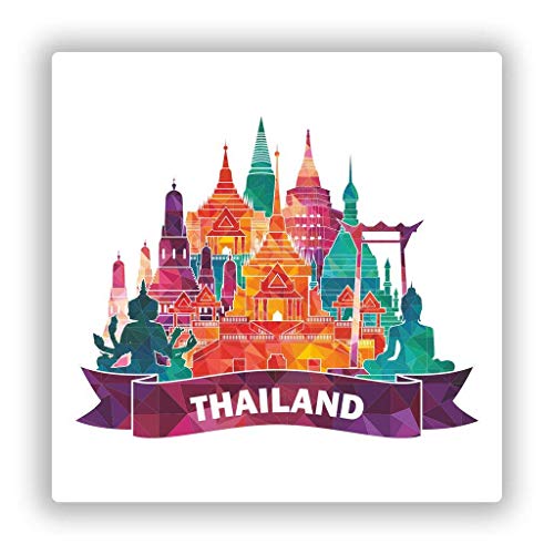 Thailand Skyline Round Metal 0.75" Lapel Pin Hat Shirt Pin Tie Tack Pinback2