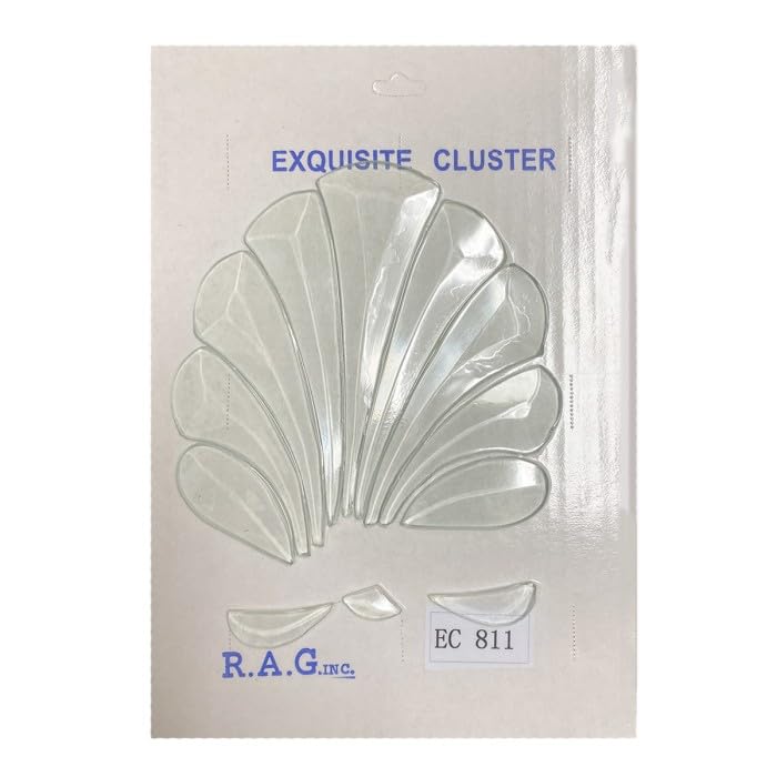 5-1/2"X 5-5/8" Exquisite Clear Glass Shell Bevel Cluster EC811