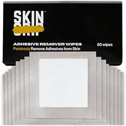 Skin Grip Adhesive Remover Wipes, 50 Count, Ostomy Adhesive Remover Wipes | Medical Adhesive Remover for Skin, Dexcom Patch Removal, Skin-Friendly Adhesive Removal Wipes, CGMs & Sensor Cleanup