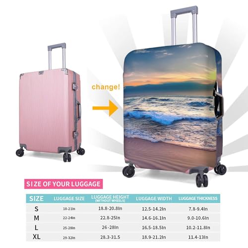 Housse de bagage Serene blanche coucher de soleil pour vacances de taille M - 5