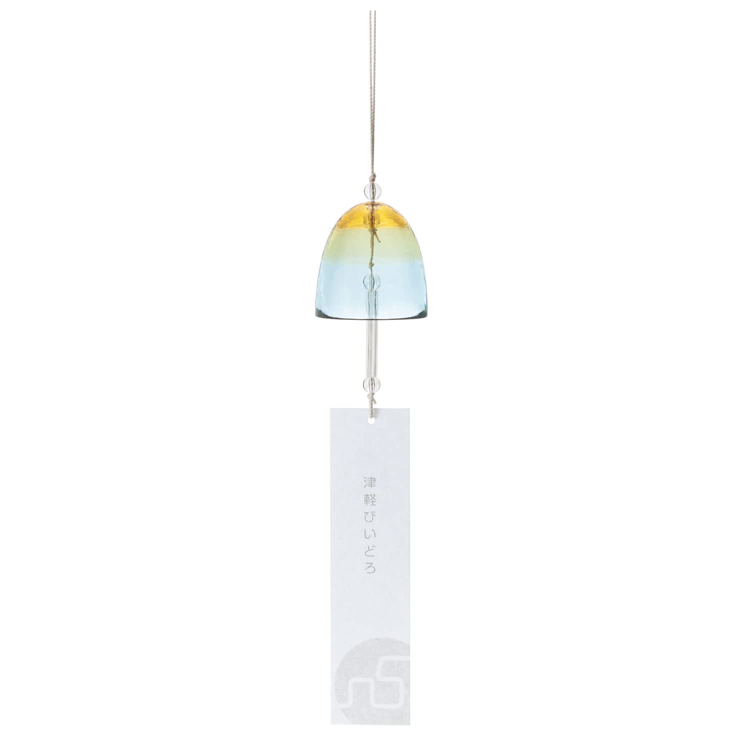 Aderia Tsugaru Glass Wind Chime, Cool Moon White