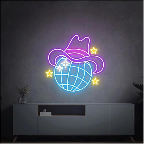 Enseignes au néon rétro boule disco pour sublimer vos murs ternes
