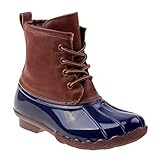 Josmo Unisex Waterproof Duck Boots Snow Rain Shoes, Navy, 3 US Big Kid