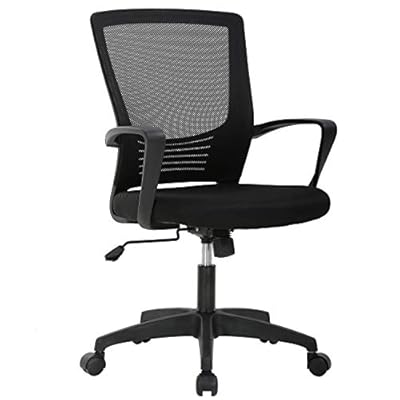 T-LOVENDO.ES - T-LoVendo - Silla de Oficina o Escritorio ergonómica con Soporte Lumbar y Respaldo de Malla Transpirable. Altura Regulable. Giratoria