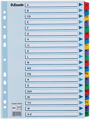 Leitz Register A-Z Für 100 Ordner - Halbe Höhe 20cm Grau 100% Recycelt
