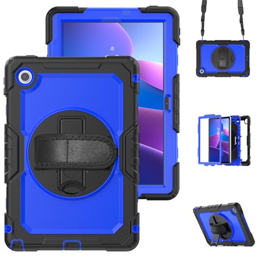 Étui Lenovo Tab 10.1 TB311XU 2025 antichoc rigide noir et bleu