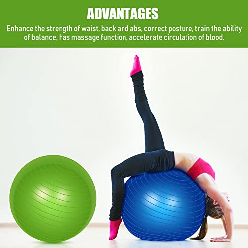 Image of Leyndo 2 Pcs Exercise Ball Yoga Ball with Pump 26 Inches / 65 cm for Workout Pregnancy Stability Anti Burst Birthing Fitness Improved Posture, Balance, Yoga, Pilates, Training