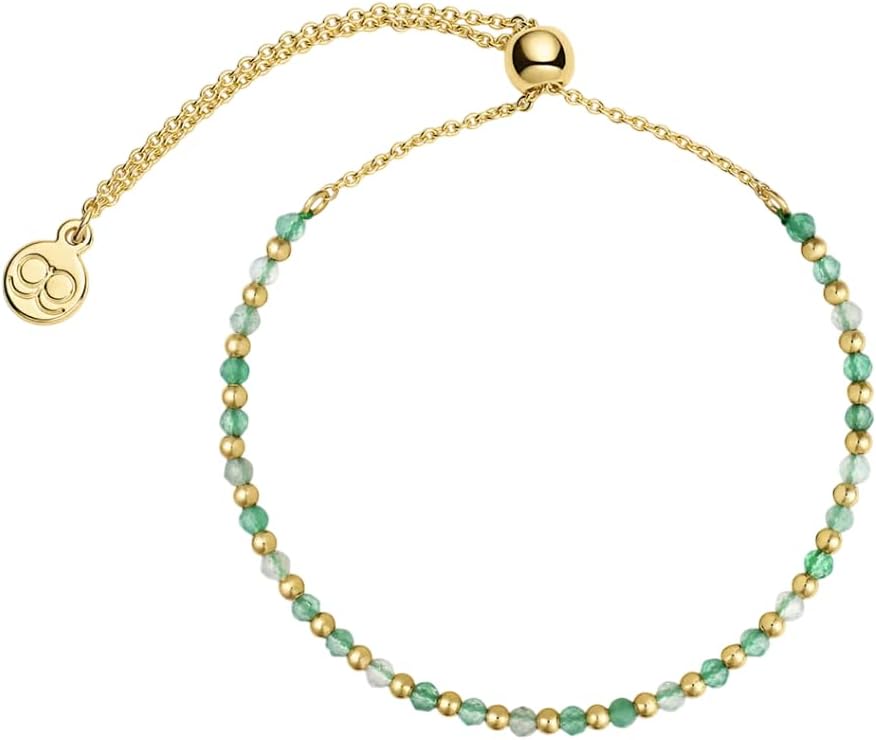 gorjana - Power Gemstone Brooks Bracelet 9 1/4" - 18k Gold-Plated Brass - Genuine Gemstone Selection - Adjustable Closure - Elegant and meaningful design