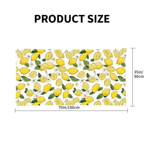 MINDBBDFJ Yellow Lemons Print Banners And Signs For Outdoor/Indoor,Personalized Banner Customizable Parties Halloween Banner (180x90cm) 5