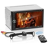 BOSS Audio Systems BVB9695RC Car DVD Player - Double Din, 6.95 Inch Touchscreen, A-Link (Screen Mirroring) Bluetooth Audio and Hands-Free Calling, DVD, USB, SD Aux AV In, AM/FM, Backup Camera Included