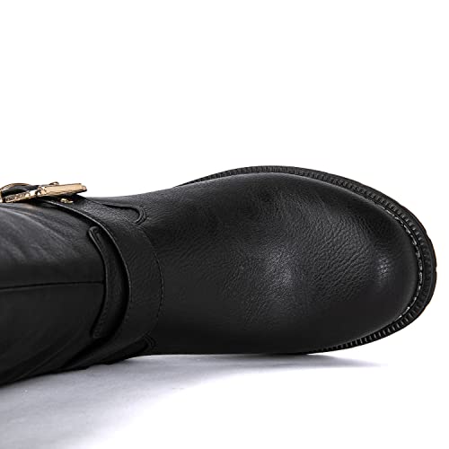 GLOBALWIN Women's Quilted Black Knee-High Fall Winter Fashion Riding Boots 8.5M - image 7