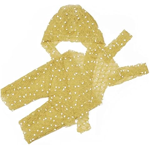 ISOCUTE Newborn Baby Girls Photography Lace Romper Princess Photo Shoot Outfits White Cover