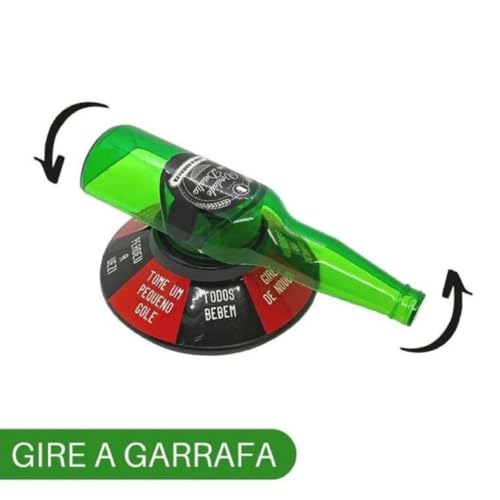Jogo da Garrafa Verdade ou Desafio Roleta Drink 18cm