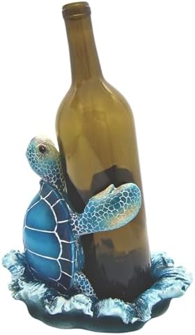 Amazon.com: Beachcombers Sea Turtle Wine Bottle Holder 7.9 x 5.7 x 4.9 ...