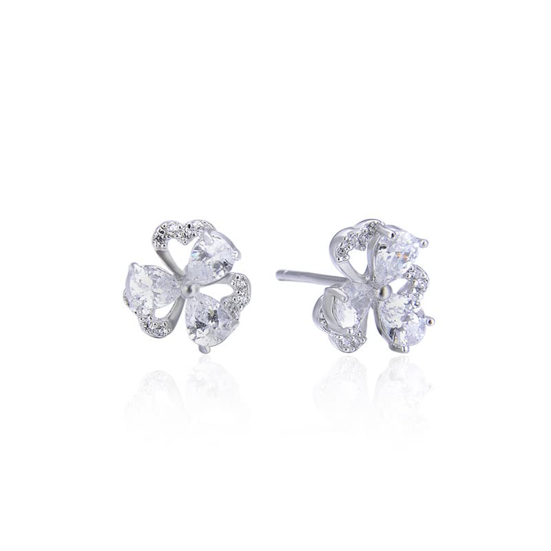 Zircone Cubique Éclatante et Argent : Boucles d'Oreilles de Prestige