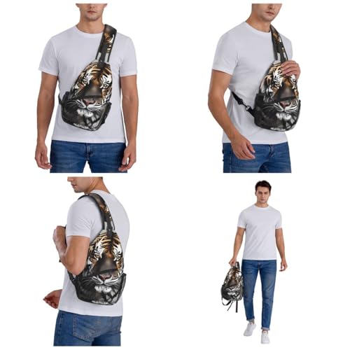 Bolso cruzado Tiger at Rest para hombre y mujer miniatura 2