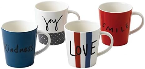 CALKED AWEHIRU ED Ellen Degeneres Joy Mug Mixed, Set of 4