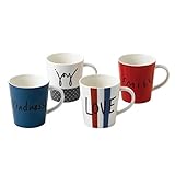 ED Ellen Degeneres Joy Mug Mixed, Set of 4