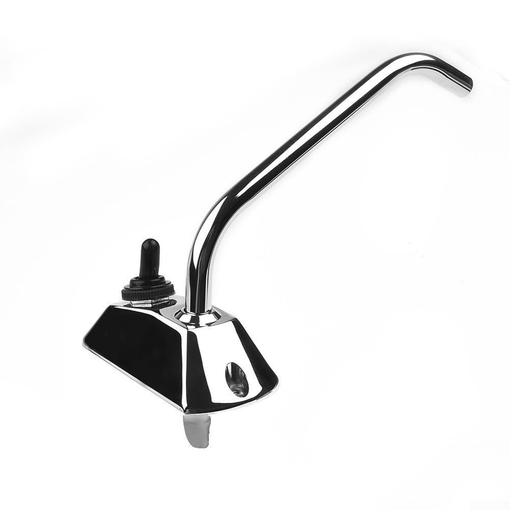 Robinet d'eau électrique en acier inoxydable 12 V avec interrupteur, robinet en alliage de zinc pour bateau, caravane, camping-car, rotation à 360°
