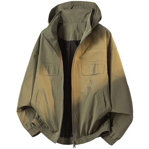 KBOPLEMQ Chaqueta de entretiempo para hombre, chaqueta de primavera, tiempo libre, sudadera, abrigo, chaqueta de piloto, chaqueta universitaria, chaqueta de trabajo, verano, otoño, chaqueta de