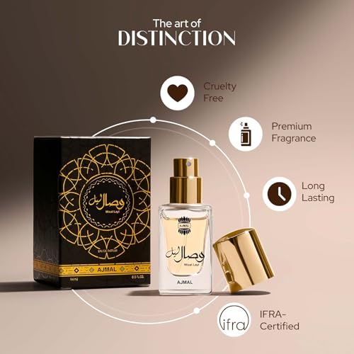 Image of Ajmal Wisal-Layl Long Lasting Perfume For Men & Women | Unisex Luxury Eau De Parfum |Premium Long Lasting Oriental Woody Musky Fragrance With Patchouli, Oud & Musk