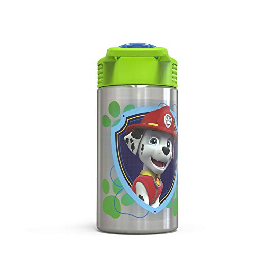 Nickelodeon Zak Designs Paw Patrol Stainless Steel Reusable Water Bottle for Boy