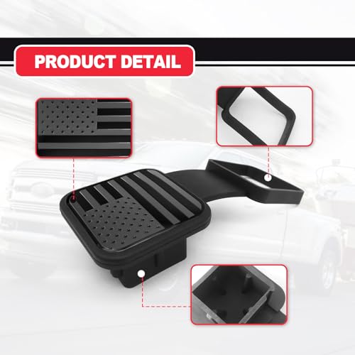 image for stymart Trailer Hitch Cover, Trailer Hook Dust-Proof Plug, Square Mout