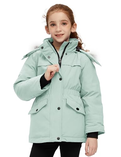 Image of Wantdo Girls' Long Winter Coat Waterproof Puffer Jacket Warm Parka Hooded