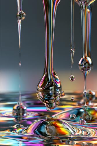 Mercury: A Visual ASMR Liquid Chrome Lined Journal | Oddly Satisfying Glossy Aesthetic Notebook: Iridescent Abstract Sensory Diary | 200-Page Ruled Calming Mindfulness Dream Log for Stress Relief 6x9 image 2