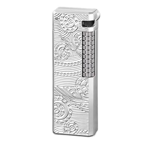 Encendedor Butano, Encendedor De Llama Dulce, Butano Recargable, Llama Retro Ajustable, Adecuado Para Velas De Camping(Silver 3)