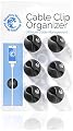 Cable Clips - Cable Organizer - Cord Management - Wire Management System - 6 Pack - Self Adhesive - Durable - Model CC908 From Blue Key World