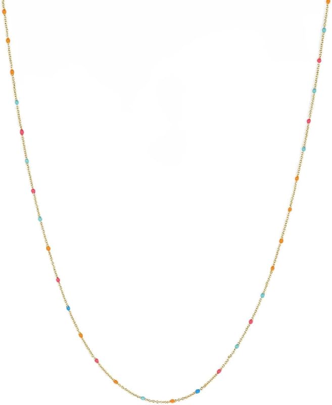 Collar corto Capri - Uso diario - Diseño elegante - Fabricado con precisión para un aspecto atemporal - Longitud ajustable, comodidad ligera, estilo versátil