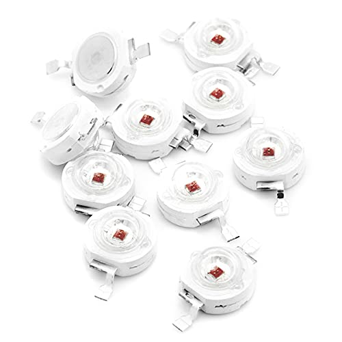 Chanzon 10 Pcs High Power Led Chip 3W Far Red Plant Grow Light (730Nm / 400Ma - 500Ma / Dc 1.8V - 2.2V / 3 Watt) Smd Cob Emitter Diode Components 3 W Bead For Diy Growing Lamps #TOP6