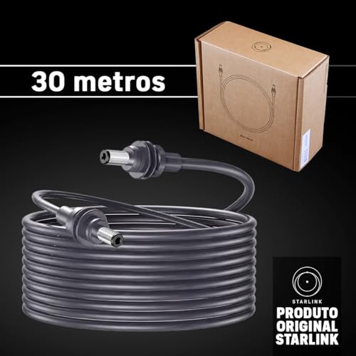 Cable de alimentación de 30 m gris para Starlink Mini Kit 6