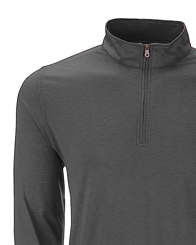 NCAA mens Collegiate Premium Lightweight Stretchy Gray 1/4 Zip Pullover3