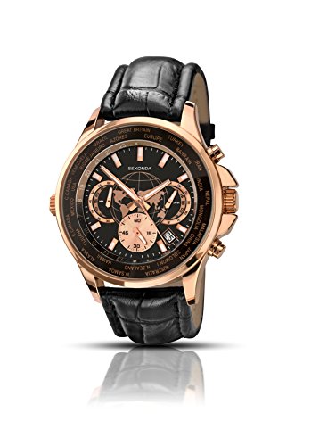 Sekonda orologio da uomo cronografo World timer