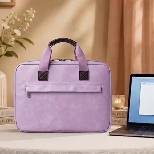 Image of VISMIINTREND Laptop Briefcase Messenger Shoulder Office Hand Bags for Men Women | Fits 13 inch /14 inch /15.6 Inch Laptops, Macbook | Vegan Leather | Corporate Gifts