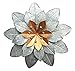 GIFTME 5 Galvanized Metal Layered Flower Outdoor Wall Art Decor Silver Home Accents Decor11.5x1.5 Inch