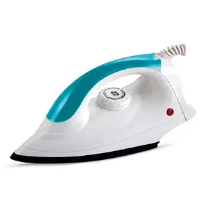 Power Prime 750 watt Dry Iron with Non-Stick Coated Sole Plate | Instant Heating | Multiple Temperature Levels | 360 degree Swivel Cord | ISI Approved | Shock Proof and 2 Years Warranty (DUSTER)