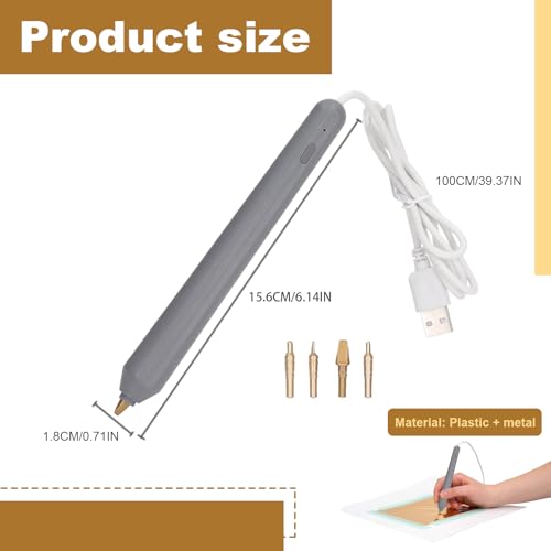 Stylo à chaud de précision à 4 pointes interchangeables pour dorure sur papier - 8
