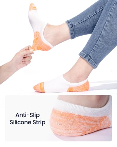 Image of IDEGG No Show Socks For Women and Men 12 Pairs Casual Low Cut Socks Anti-slid Athletic Cotton Socks with Non Slip Grip