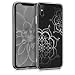 Produktbild kwmobile Hülle kompatibel mit Apple iPhone XS - Handyhülle - Handy Case Blumen Zwillinge Silber Transparent